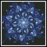 Artecy Cross Stitch Blue Abstract Flower 11903 Cross Stitch Chart Hard Copy