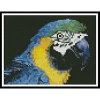 Artecy Cross Stitch Blue and Yellow Macaw Mini 12529 Cross Stitch Chart Hard Copy