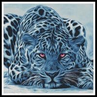 Artecy Cross Stitch Blue Leopard 12979 Cross Stitch Chart Hard Copy