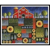 Artecy Cross Stitch Blue Patch Meadows 11864 PFLD Cross Stitch Chart Hard Copy