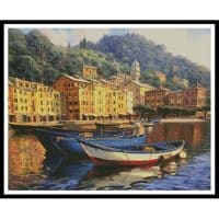 Artecy Cross Stitch Boats of Portofino 14100 MK Cross Stitch Chart Hard Copy