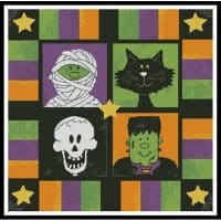 Artecy Cross Stitch Boo to you Square 12324 PFLD Cross Stitch Chart Hard Copy
