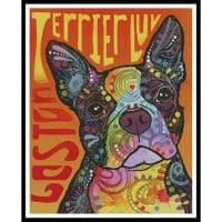Artecy Cross Stitch Boston Terrier Luv 12775 ARTL Cross Stitch Chart Hard Copy