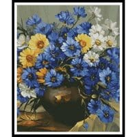Artecy Cross Stitch Bouquet of Blue Crop 13450 ABG Cross Stitch Chart Hard Copy