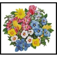 Artecy Cross Stitch Bright Bouquet 11084 INT Cross Stitch Chart Hard Copy