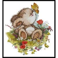 Artecy Cross Stitch Bunny Butterfly 12752 LF Cross Stitch Chart Hard Copy