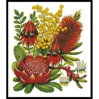 Artecy Cross Stitch Bushland Flowers of Oz 10295 GF Cross Stitch Chart Hard Copy