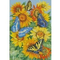 Artecy Cross Stitch Butterflies on Sunflowers 14223 CC Cross Stitch Chart Hard Copy