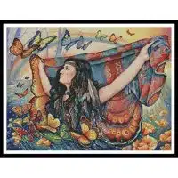 Artecy Cross Stitch Butterfly Blanket 11158 PFLD Cross Stitch Chart Hard Copy