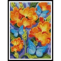 Artecy Cross Stitch Butterfly Blue 11798 PFLD Cross Stitch Chart Hard Copy