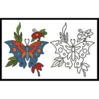 Artecy Cross Stitch Butterfly Flowers 12733 Cross Stitch Chart Hard Copy