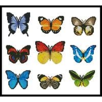 Artecy Cross Stitch Butterfly Sampler 10038 Cross Stitch Chart Hard Copy