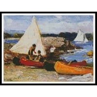 Artecy Cross Stitch Canoes and Sailboats 11124 Cross Stitch Chart Hard Copy