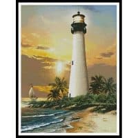 Artecy Cross Stitch Cape Florida Lighthouse 13865 PFLD Cross Stitch Chart Hard Copy