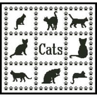 Artecy Cross Stitch Cat Sampler 10809 Cross Stitch Chart Hard Copy