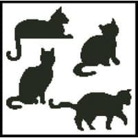 Artecy Cross Stitch Cat Silhouettes 11927 JP Cross Stitch Chart Hard Copy