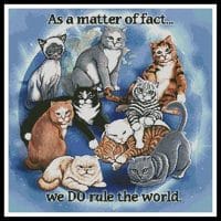 Artecy Cross Stitch Cats Rule 10192 GG Cross Stitch Chart Hard Copy