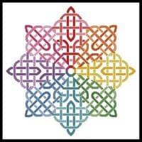 Artecy Cross Stitch Celtic Rainbow Star 13028 Cross Stitch Chart Hard Copy