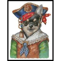 Artecy Cross Stitch Chihuahua Pirate 13588 AC Cross Stitch Chart Hard Copy