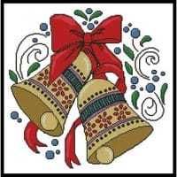 Artecy Cross Stitch Christmas Bells 2 10435 Cross Stitch Chart Hard Copy