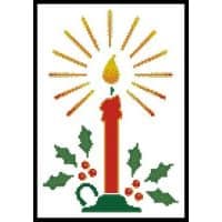 Artecy Cross Stitch Christmas Candle 11851 JP Cross Stitch Chart Hard Copy