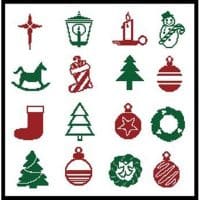 Artecy Cross Stitch Christmas Motifs 5 10830 Cross Stitch Chart Hard Copy