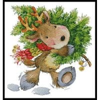 Artecy Cross Stitch Christmas Reindeer 12284 LF Cross Stitch Chart Hard Copy