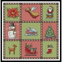 Artecy Cross Stitch Christmas Sampler 10835 Cross Stitch Chart Hard Copy