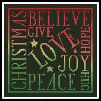 Artecy Cross Stitch Christmas Square 13461 JP Cross Stitch Chart Hard Copy