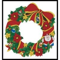 Artecy Cross Stitch Christmas Wreath 2 10713 Cross Stitch Chart Hard Copy