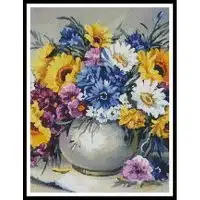 Artecy Cross Stitch Colourful Bouquet Crop 12859 ABG Cross Stitch Chart Hard Copy