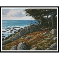 Artecy Cross Stitch Cypress and Sea 12612 HDLY Cross Stitch Chart Hard Copy