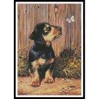 Artecy Cross Stitch Dachshund Puppy 12417 KW Cross Stitch Chart Hard Copy