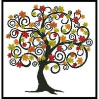 Artecy Cross Stitch Decorative Autumn Tree 10307 Cross Stitch Chart Hard Copy