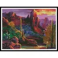 Artecy Cross Stitch Desert Canyon 10026 Cross Stitch Chart Hard Copy