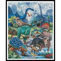 Artecy Cross Stitch Dino 14082 ARTL Cross Stitch Chart Hard Copy