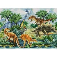 Artecy Cross Stitch Dino Valley Landscape 14398 INT Cross Stitch Chart Hard Copy
