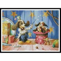 Artecy Cross Stitch Dog Magician 10450 MGL Cross Stitch Chart Hard Copy