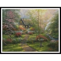 Artecy Cross Stitch Dogwood Cottage Large 13985 AH Cross Stitch Chart Hard Copy