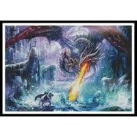 Artecy Cross Stitch Dragon Attack 12712 MGL Cross Stitch Chart Hard Copy