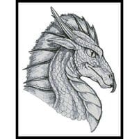 Artecy Cross Stitch Dragon Head 11627 Cross Stitch Chart Hard Copy