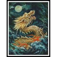 Artecy Cross Stitch Dragon in the Moonlight 12257 KH Cross Stitch Chart Hard Copy