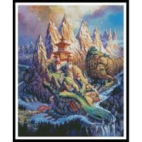 Artecy Cross Stitch Dragon Mountain 12132 MGL Cross Stitch Chart Hard Copy