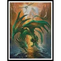 Artecy Cross Stitch Dragon of the Lake 10845 MGL Cross Stitch Chart Hard Copy