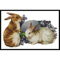 Artecy Cross Stitch Easter Bunnies 11022 Cross Stitch Chart Hard Copy