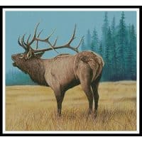 Artecy Cross Stitch Elk Bugler 1 12478 MB Cross Stitch Chart Hard Copy