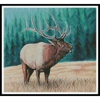 Artecy Cross Stitch Elk Bugler 2 12609 MB Cross Stitch Chart Hard Copy