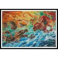 Artecy Cross Stitch Encountering Dragons 11134 KH Cross Stitch Chart Hard Copy