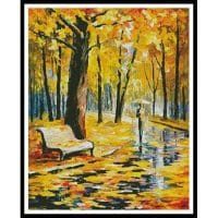 Artecy Cross Stitch Fall Rain 12192 LA Cross Stitch Chart Hard Copy