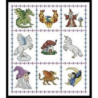 Artecy Cross Stitch Fantasy Sampler 10909 Cross Stitch Chart Hard Copy